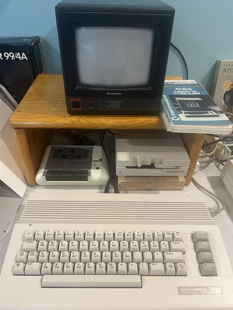 Commodore 64 with 1541, Datasette, and monitor