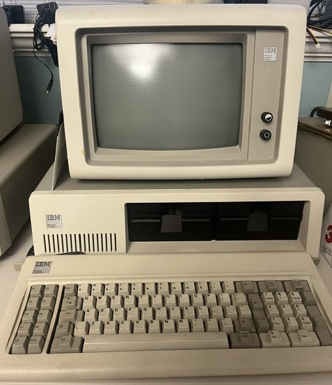 IBM PC Model 5150 with monitor and keyboard