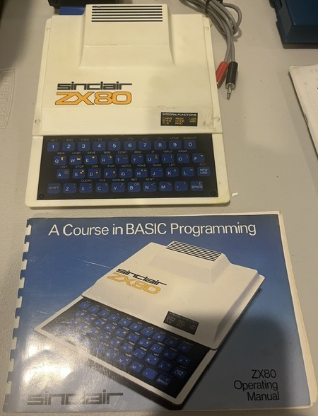 Sinclair ZX80 with operating manual