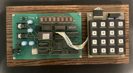 Jim Kearney Tiny 8 8008 board with hex keyboard