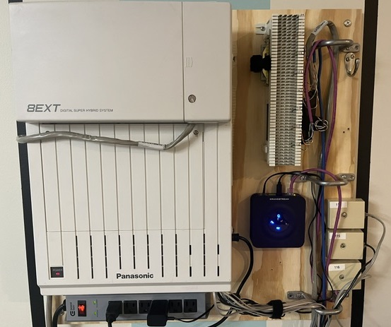 Panasonic KX-TD816 digital hybrid PBX wall installation