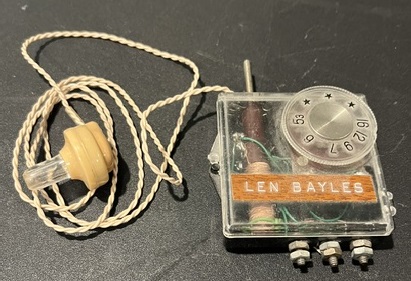 Second crystal radio in a 2x2 inch box with earpiece