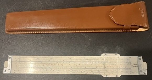 Jason N.o. 802 slide rule with leatherette case