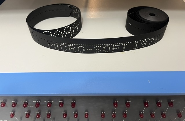 Microsoft BASIC paper tape on an Altair 8800