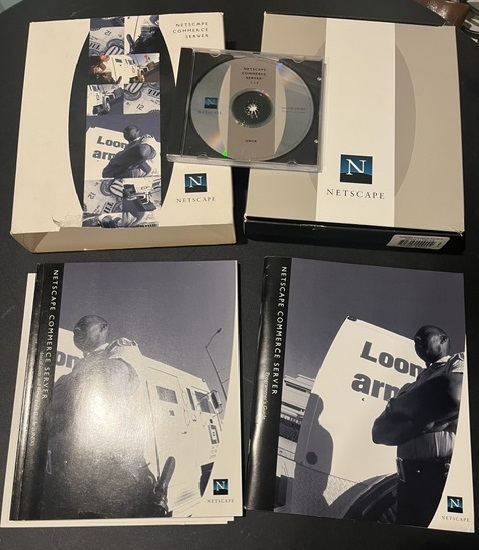 Netscape Commerce Server 1.1 boxes and manuals