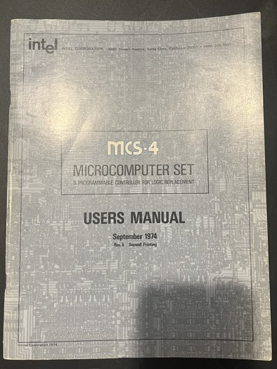Intel MCS-4 User's Manual September 1974